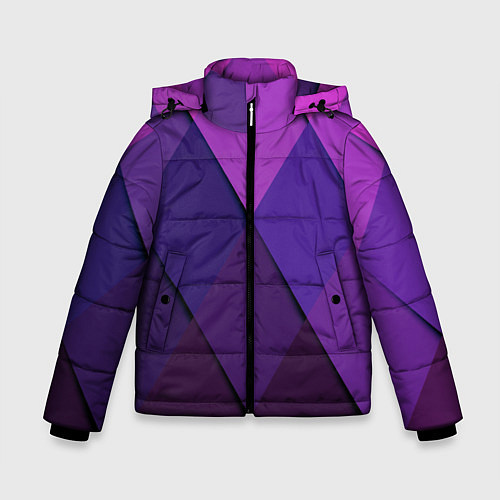 Зимняя куртка для мальчика Спортивный ромб / 3D-Светло-серый – фото 1