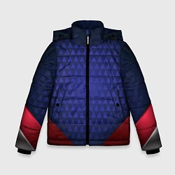 Куртка зимняя для мальчика Blue abstract, цвет: 3D-черный
