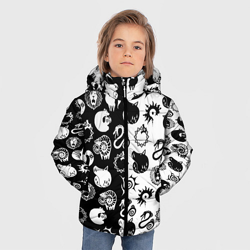 Зимняя куртка для мальчика ЭМБЛЕМЫ МАГИЧЕСКАЯ БИТВА JK / 3D-Черный – фото 3