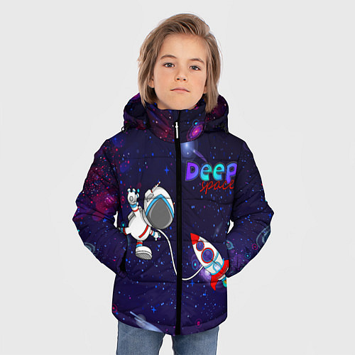 Зимняя куртка для мальчика Deep Space Cartoon / 3D-Черный – фото 3
