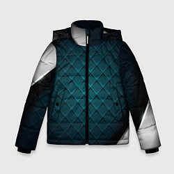 Куртка зимняя для мальчика 3D luxury metal, цвет: 3D-черный