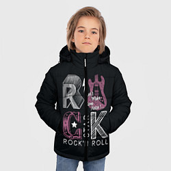 Куртка зимняя для мальчика Rock star, цвет: 3D-черный — фото 2