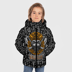 Куртка зимняя для мальчика Valheim Череп викинга, цвет: 3D-красный — фото 2