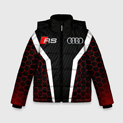 Куртка зимняя для мальчика AUDI RS АУДИ РС МЕТАЛЛ, цвет: 3D-красный