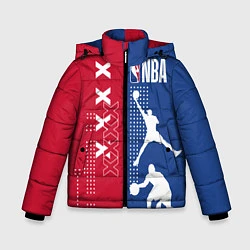 Куртка зимняя для мальчика NBA, цвет: 3D-черный
