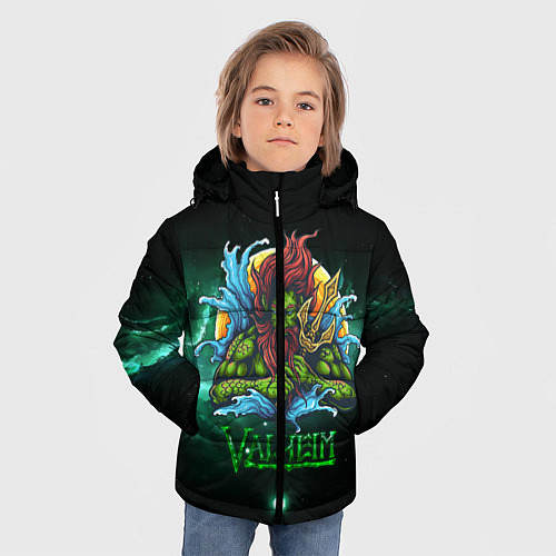 Зимняя куртка для мальчика Valheim повелитель морей / 3D-Черный – фото 3