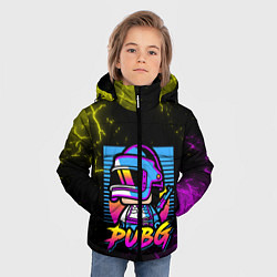 Куртка зимняя для мальчика PUBG RETRO NEON ПАБГ НЕОН, цвет: 3D-черный — фото 2