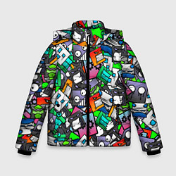 Зимняя куртка для мальчика Geometry Dash Pattern Z