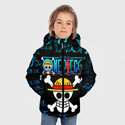 Куртка зимняя для мальчика ONE PIECE ВАН ПИС ИЕРОГЛИФ, цвет: 3D-черный — фото 2