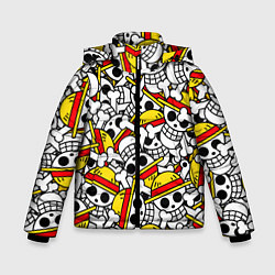 Куртка зимняя для мальчика ONE PIECE ВАН ПИС УЗОР, цвет: 3D-светло-серый