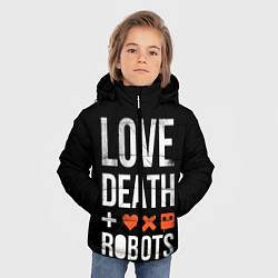 Куртка зимняя для мальчика Love Death Robots, цвет: 3D-красный — фото 2
