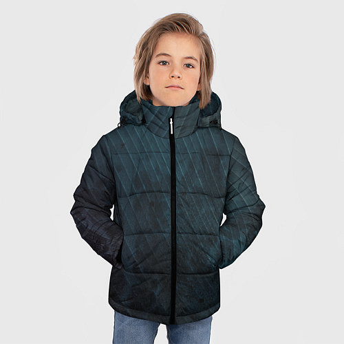 Зимняя куртка для мальчика Dark Texture / 3D-Черный – фото 3