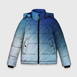 Куртка зимняя для мальчика Текстура Оттенки льда, цвет: 3D-черный
