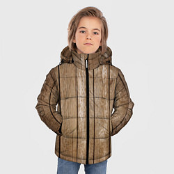 Куртка зимняя для мальчика Texture Wood, цвет: 3D-черный — фото 2