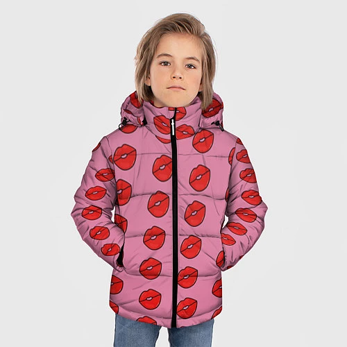 Зимняя куртка для мальчика Губки / 3D-Черный – фото 3
