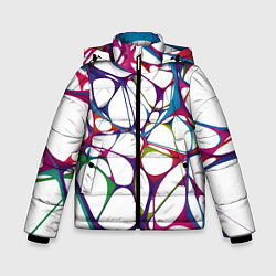 Куртка зимняя для мальчика Нейроны, цвет: 3D-черный