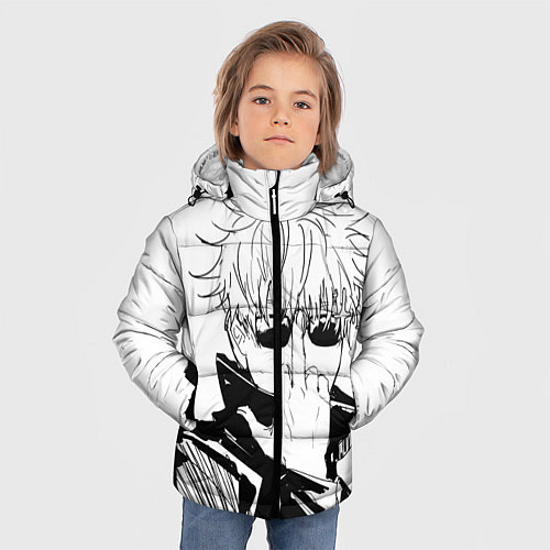 Зимняя куртка для мальчика Магическая битва Годжо / 3D-Черный – фото 3