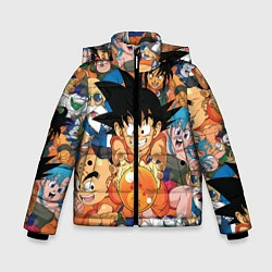 Куртка зимняя для мальчика Dragon Ball главные герои, цвет: 3D-черный
