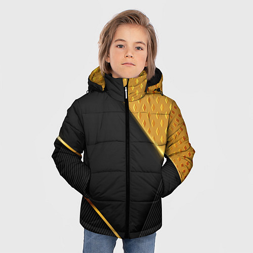 Зимняя куртка для мальчика 3D BLACK & GOLD / 3D-Черный – фото 3