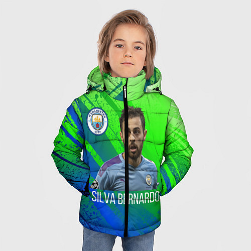 Зимняя куртка для мальчика Бернарду Силва Манчестер Сити / 3D-Черный – фото 3