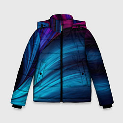 Куртка зимняя для мальчика НЕОНОВЫЙ ПОЛОСЫ, цвет: 3D-светло-серый