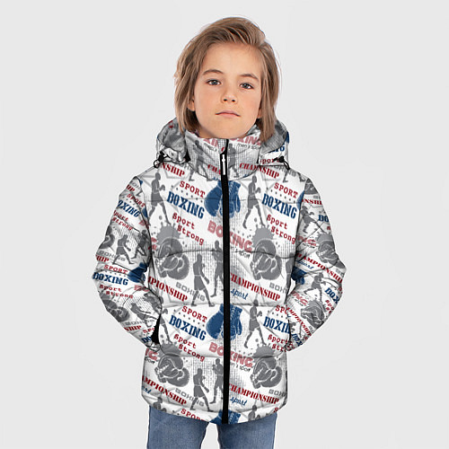 Зимняя куртка для мальчика Бокс / 3D-Черный – фото 3