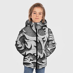 Куртка зимняя для мальчика Монохромный узор, цвет: 3D-черный — фото 2