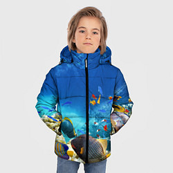 Куртка зимняя для мальчика Морской мир, цвет: 3D-светло-серый — фото 2
