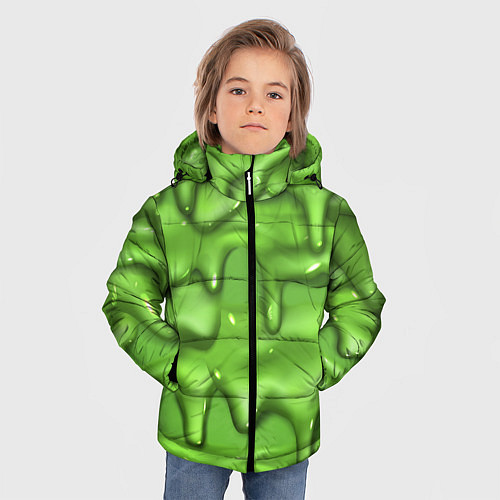Зимняя куртка для мальчика Green Slime / 3D-Черный – фото 3