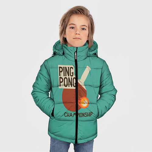 Зимняя куртка для мальчика Ping-pong / 3D-Черный – фото 3