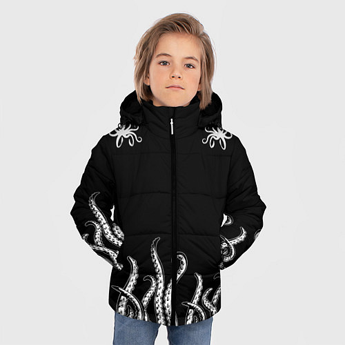 Зимняя куртка для мальчика Octopus Щупальца / 3D-Черный – фото 3