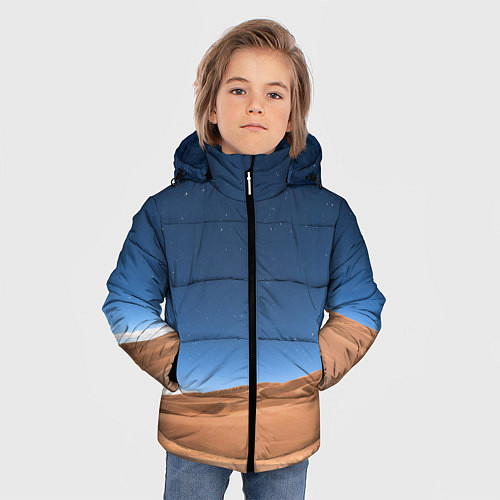 Зимняя куртка для мальчика Пустыня / 3D-Черный – фото 3