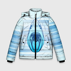 Куртка зимняя для мальчика Акула, цвет: 3D-черный