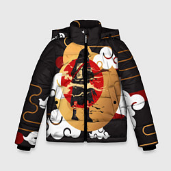 Куртка зимняя для мальчика Ниндзя Япония, цвет: 3D-черный