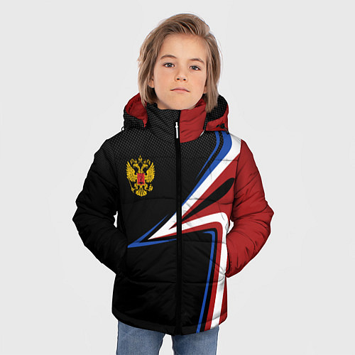 Зимняя куртка для мальчика РОССИЯ RUSSIA UNIFORM / 3D-Черный – фото 3