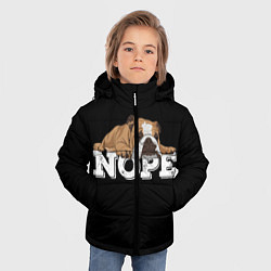 Куртка зимняя для мальчика Ленивый Бульдог, цвет: 3D-черный — фото 2