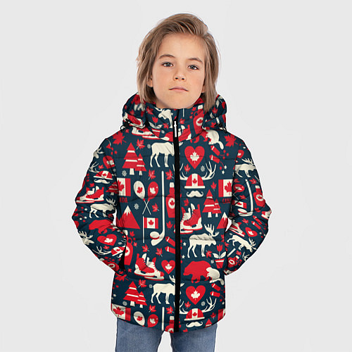 Зимняя куртка для мальчика Канада / 3D-Черный – фото 3