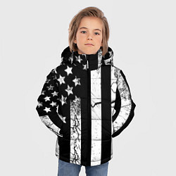 Куртка зимняя для мальчика ЗВЕЗДНО-ПОЛОСАТЫЙ, цвет: 3D-черный — фото 2