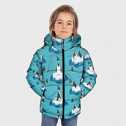 Куртка зимняя для мальчика Пингвины, цвет: 3D-красный — фото 2