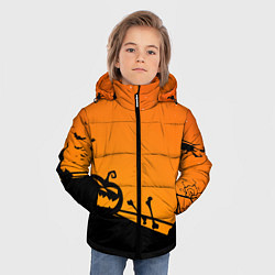 Куртка зимняя для мальчика Хэллоуин, цвет: 3D-черный — фото 2