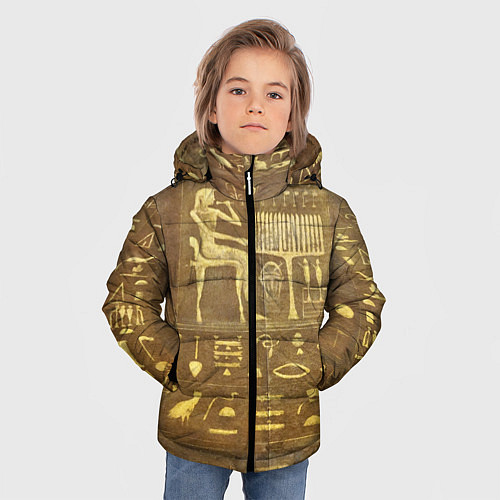 Зимняя куртка для мальчика Настенная живопись / 3D-Черный – фото 3
