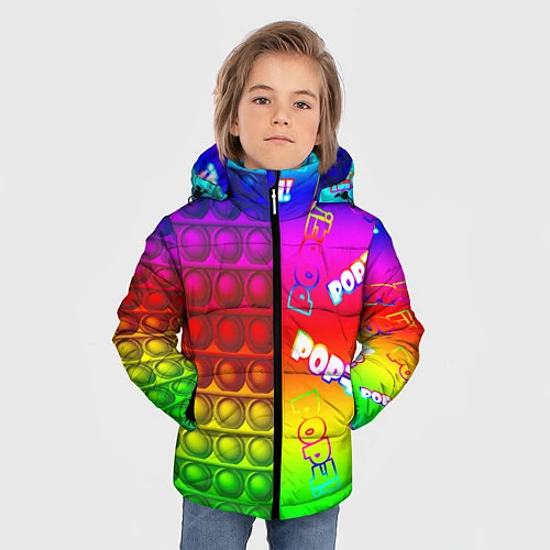 Зимняя куртка для мальчика POP it! / 3D-Черный – фото 3