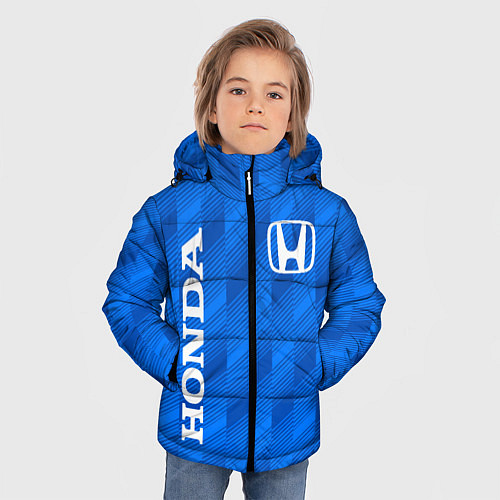 Зимняя куртка для мальчика HONDA BLUE ХОНДА СИНИЙ / 3D-Черный – фото 3
