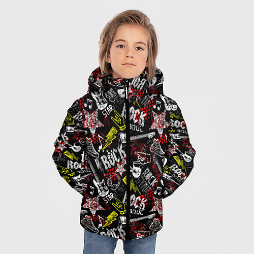 Зимняя куртка для мальчика ROCK MUSIC / 3D-Черный – фото 3