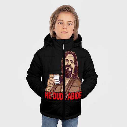 Зимняя куртка для мальчика The Dude Abides Lebowski / 3D-Черный – фото 3