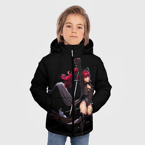 Зимняя куртка для мальчика Касуми / 3D-Черный – фото 3