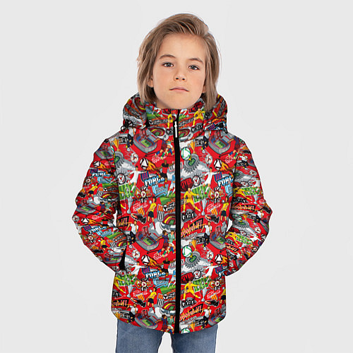 Зимняя куртка для мальчика Футбол / 3D-Черный – фото 3