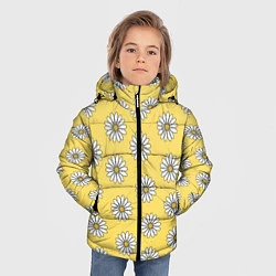 Куртка зимняя для мальчика Ромашки 2, цвет: 3D-черный — фото 2
