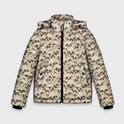 Куртка зимняя для мальчика Черепа, цвет: 3D-черный