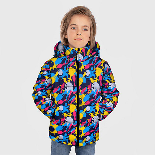 Зимняя куртка для мальчика Боулинг / 3D-Черный – фото 3